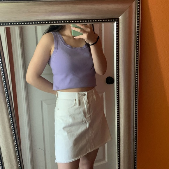 JCREW White Denim Skirt - Picture 2 of 4